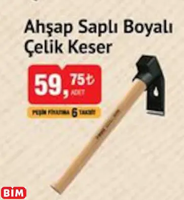 SGS AHŞAP SAPLI BOYALI ÇELİK KESER